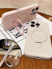 For Magnetic Wireless Charge Soft Silicone Holder Case Compatible With Iphone 16 15 14 13 12 11 Pro Max 16e Soft Cases Magnetic Liquid Silicone Cover