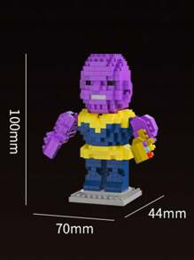 Takara Tomy Spider-Man Building Blocks IronMan Groot Brick Cartoon Character Rocket Raccoon Micro Rhinestone Small Particles Assembled DIY Building Block Toys Children Birthday Gift