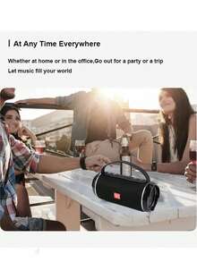 T&G 10W Waterproof And Shockproof Wireless Portable Bluetooth Speaker With Lanyard, Supports TF Card And USB Playback, Built-In Rechargeable Battery, For Outdoor Use - Black - View 7