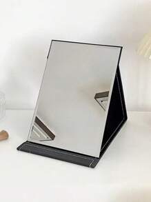 1pc High Definition Foldable Makeup Mirror, Portable Vanity Mirror For Makeup Artist, Women, Students, Dorm, Desktop Folding Princess Mirror, Compact Makeup Mirror, Flip Cover Makeup Mirror, Beauty Mirror, Student Dorm Mirror, Gift For Mothers
