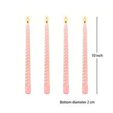 4pcs/8pcs Vintage Spiral Pink/Red/White Dining Table Candles, Candle 10 Inch -Set Of 4 Tapered Candles,Creates Romantic Dining Atmosphere, Home Decor Essential Gifts Birthday Graduation,Long Candle,Tall Candlesticks, Home Dinner, Party, Wedding, Churches, Men/Women Gifts