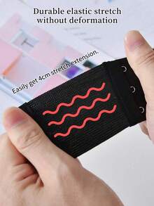 Bra Extender 3 Hook 3 Eyes Stainless Steel Lingerie Extender Elastic - Multicolor - View 4