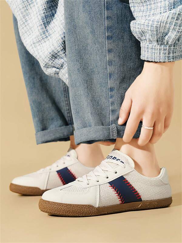 Zapatos de lona transpirables para hombres, zapatillas deportivas de moda con cordones, zapatos de skate deportivos retro