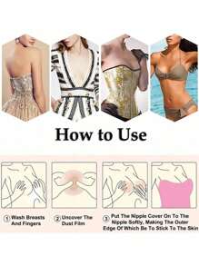 2/6/12 Pcs Reusable Seamless Silicone Nipple Covers - Invisible, Self-Adhesive, Anti-Convex Breast Patches For Women - Comfortable, Breathable, And Easy To Clean Bra Accessories