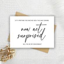 Will You Be My Maid Of Honor Card, Maid Of Honor Invitation Card, Different Roles Available, Card For Good Friends, Simple And Elegant Style