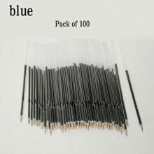 100 Stück Kugelschreiberminen in Blau & Schwarz, 0,7mm Kugelschreiberminen, ausziehbare Stiftminen, für Schüler & Büroartikel Schulanfang
