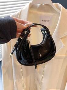 1pc Kids/Youth Crescent Moon Crossbody Bag, Fashion Versatile Mini Shoulder Bag, Available In Small & Large Size - Small - View 9