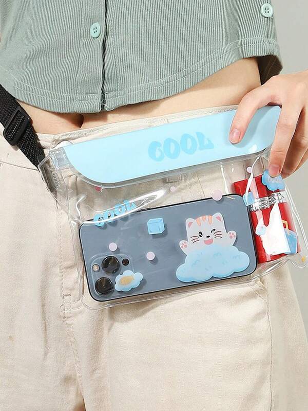 1pc Cartoon Sprinkler Belt Bag Fashion Portable Portable Portable Waterproof Bag Cute Transparent Phone Case Songkran, Waterproof Swimming Bag Ski Rafting Diving Shoulder Bag Underwater Mobile Phone Bag Beach Boat Sports, Summer Swimming Storage Bag Waterproof Sealed Swimming Waist Bag Transparent Mobile Phone Camera Bag Swimming, Summer Swimming Storage Bag Waterproof Transparent Swimming Belt Bag Sealed Mobile Phone Camera Bag Swimming