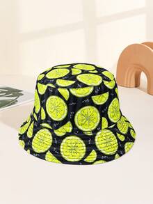 1pc Women Watermelon Printed Reversible Bucket Hat, Sun Protection Casual Versatile Summer Hat For Outdoor Use - Multicolor - View 20