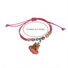 6 件可爱水豚珠手链，混色树脂珠，动物主题花卉挂饰，多功能珠宝，生日和母亲节日礼物 - 彩色 - 查看 10