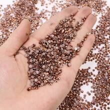 500 件/1000 件树脂 DIY 果冻平底小圆形水钻，迷你珠宝工艺装饰水钻，适用于手机壳、鞋子、衣服，2 毫米/3 毫米/4 毫米/5 毫米/6 毫米 - 銅色 - 查看 4