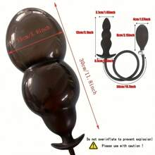 1 PC  Butt Plug Silicone Inflatable Plugs Adult  Toys & Games For Couples Small Buttplug With A Pulling Bead And Balloon Pump For Men, Women  Trainer