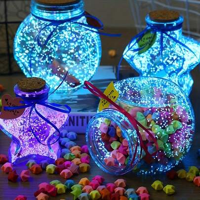 10000 piezas/paquete Granos luminosos de arena azul celeste, partículas resplandecientes para hacer artesanías de cielo estrellado en botellas, decoración de fundas de teléfono, el mejor regalo