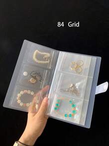 1pc Jewelry Storage Organizer Bag, Anti-Oxidation Jewelry Photo Album Sealed Bag, Sold Separately (Does Not Include Small Sealed Bag And Jewelry), Desk Drawer Type Storage Box, Transparent Necklace Bracelet Ring Jewelry Pouch Holder Summer Storage Organizer Gift Back To School