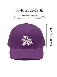 1PC Children Baseball Cap Girls Unisex Flower Embroidery Adjustable Sun Protection Snapback Hip Hop Cap Streetwear Dad Hat Bone