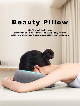 Beauty Pillow For Face Care, Breathable Perforated Massage Bed Pillow, Hypoallergenic Beauty Bed Cushion, SPA Backpush Massage Bed Hole Face Pad, Memory Foam For Massage Bed