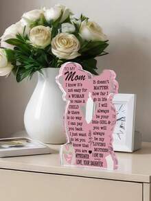 1 件女儿/儿子送给妈妈的亚克力装饰礼物，送给妈妈生日的创意礼物，送给妈妈的最佳母亲节礼物，送给新妈妈或单身妈妈的完美礼物，创意办公桌装饰 - 彩色 - 查看 7