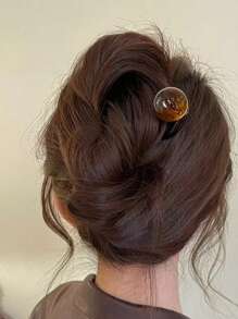 1 pezzo Fermaglio per capelli da donna con perle finte e strass, accessorio per capelli elegante e versatile per raccolti e chignon, fermaglio di moda per uso quotidiano, extension per chignon, accessorio per capelli, forcine per acconciature, accessori per capelli, articoli scolastici