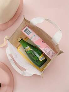 1pc Customized Handbag With Rabbit Ear Pattern, Personalized With Your Own Design, Great Gift For Children And Teenagers, Can Print Your Name Or Friend/Sibling's Name - Multicolor - View 4