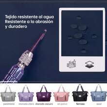 Bolsa de viaje plegable de gran capacidad para mujer, bolso de hombro portátil para ejerciciO, MULTIFUNCIONAL de gran capacidad. - azul real - Ver 5