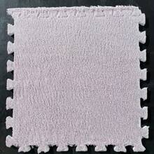 24pcs Anti-Slip Interlocking Thick Carpet Tile, Soft Plush Solid Color Interlocking Floor Mat, Dirt-Resistant Household