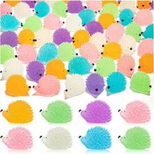 40PCS Glowing Mini Resin Hedgehog Cute Mini Hedgehog Image Glow-In-The-Dark, Tiny Resin Hedgehog Animals For Dollhouse Miniature Landscape Gardening Fish Tank Aquascape DIY Home Outdoor Decorations