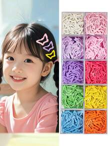 Set de 20 piezas de broches para el cabello con mariposa iridiscente de colores aleatorios para niñas, broches para el flequillo. Estos pasadores harán que seas el centro de atención, un peinado fácil para cualquier ocasión, libera la dulzura en tu cabello. - Multicolor - Ver 1