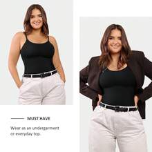 FeelinGirl Camisole For Women Tummy Control Cami Shaper Seamless Compression Tank Top Shapewear For Women - màu đen - Xem 4