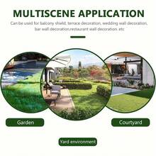 1 pieza - Divisor de privacidad expandible con hiedra artificial y orquídea - Diseño floral de follaje denso, seto falso de madera apto para jardín exterior, decoración de boda y embellecimiento de paredes, decoración de valla de jardín | Valla decorativa | Follaje denso, decoración de valla, plantas falsas