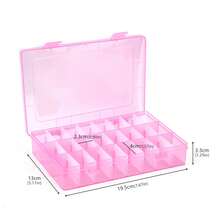 Caja de hilos de coser de 42 ejes/24 rejillas, organizador de bobinas, estuche de almacenamiento, carrete de aguja transparente, accesorios de costura DIY para el hogar - 01-24 Cuadrículas Caja - Ver 6