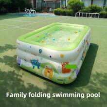 1pc Large Family Full Size Inflatable Cartoon Monster Design Pool - PVC Material, Easy To Set Up, Portable And Space Saving - Great For Backyard Summer Fun For Adults And Youngsters, Beach Inflatable Pool Toys, Camping