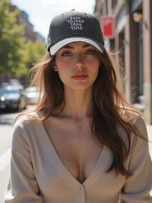 Unisex Letter Embroidered Baseball Cap - Multicolor - View 1