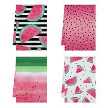 2pcs/4pcs Summer Watermelon Kitchen Towel Set - Ultra Absorbent Double-Sided Plush, Absorbent Kitchen Cloth Suitable For Cooking, Baking And Cleaning - Perfect Home Decor Choice 15.75inch*23.62inch/40cm*60cm - Multicolor - View 13