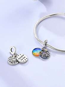 STYFNE 1 pieza Colgante holográfico que brilla en la oscuridad con elementos de barco pirata, flores, corazón celestial, serpiente, enfermera y fe, adecuado para pulsera DIY, joyería para mujer, manualidades diarias pequeñas de regalo para niña