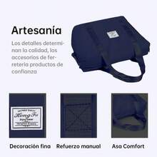 Bolsa de viaje plegable de gran capacidad para mujer, bolso de hombro portátil para ejerciciO, MULTIFUNCIONAL de gran capacidad. - azul real - Ver 8