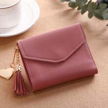 Women's Card Holder Short Wallet, Cash & Coin Purse, Multiple Card Slots Coin Purse Withe Tassel - Multicolor - View 1