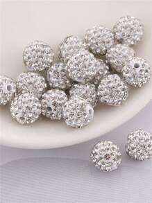 20pcs/Pack Ceramic Rhinestone Ball Handmade Bead DIY Bracelet Necklace Jewelry Accessories