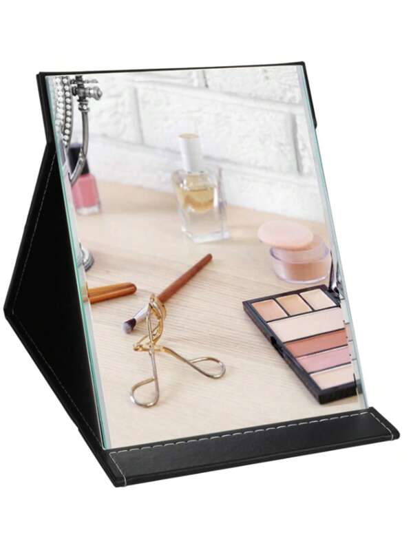 1pc High-Definition Foldable Makeup Mirror, Portable Vanity Mirror, Flip-Cover Makeup Mirror, Beauty Mirror, Suitable For Students Dormitory, Gift For Mothers Home Bathroom Decor Summer Makeup Organizer Bathroom Accessories Back To School