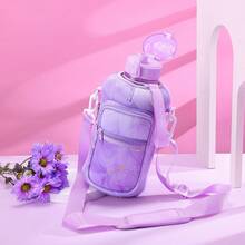 UKEIN Half Gallon Water Bottle With Storage Sleeve, 74oz Large Water Bottle With 2 Lids(Straw Lid And Chug Lid), Big Sports Water Jug For Gym With Strap, Drink Container With Handle - 紫色 - 查看 7