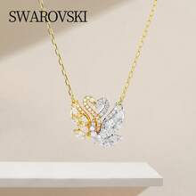 Colier Swarovski Swan Love Hug Goose, pandantiv pentru femei, cadou de lux pentru iubită, ziua de naștere, pentru femei [Produs nou-nouț] 5714934 - Aur - Vizualizare 1