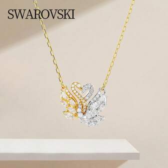  Collar Swarovski con forma de cisne y abrazo de ganso, colgante de lujo para mujer, ideal como regalo de cumpleaños para novia [Producto nuevo y de alta calidad] 5714934