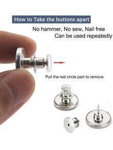 4/6/8/12 套 17 毫米裤子纽扣，宽松牛仔裤用牛仔纽扣别针，可调节牛仔裤纽扣，可重复使用且可调节的金属裤子纽扣紧器