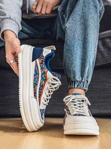 Men's Fashionable Rope Thick Sole Low-Top Casual Sneakers Canvas Shoes, Versatile For Spring/Summer