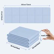 1片装多色可折叠瑜伽垫，加厚防水，舒适防滑，尺寸183*61*0.4厘米，柔软缓冲，双面防滑，适用于运动、体操、健身、普拉提、居家锻炼。另有运动袜、健身袜、瑜伽袜、普拉提袜可供选择。 - 彩色 - 查看 7