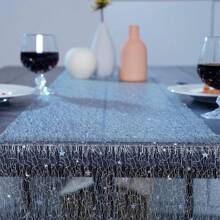 6pcs Table Runners 28*275cm + 36pcs Placemats 33cm, Table Runner And Placemat Set, Suitable For Party Decoration