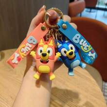 Bluey Llaveros creativos y lindos de la familia Bruy, colgantes con figuras de perro, bolsos, pequeños regalos colgantes, perfectos para obsequiar, detalles de fiesta