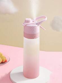 1 件 650 毫升便携式运动水瓶，适合户外活动 - 创意喷雾杯，春夏男女通用水瓶，学生水瓶，适用于户外运动、健身房和健身补水 - 防漏，泵式喷雾水杯，黑色、粉色、绿色、白色 - 彩色 - 查看 5