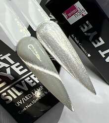 Gel Cat Eye Red Rojo Silver Plata 15ml Fantasy Nails gel semipermanente gelish polish efecto ojo de gato nail art manicura profesional acabado brillante - Rojo y blanco - Ver 4