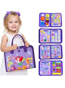 1PC Busy Board For Toddlers, Montessori Toys For 3 4 5 6 Year Old, 8 In 1 Busy Book, Sensory Toys, Basic Dress Motor Skills Educational Activities, Toddler Travel Learning Toys, Gifts For Boys And Girls