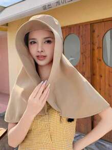 2025 Sommer Neue umfassende Sonnenschutz Breitkremp Sonnenhut Hut mit Nackenschutz für Frauen, integrierter UV-Schutz für das Gesicht, Fischerhut